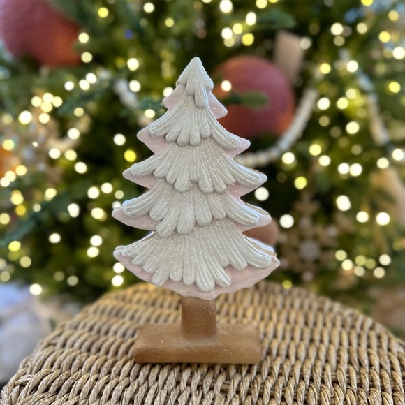 Christmas tree for village gingerbread house Snow glitter bling 10" - Picture 1 of 9